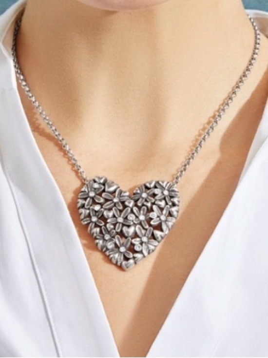 Brighton Jewelry - NWT BRIGHTON WILDFLOWERS SILVER CRYSTAL NECKLACE